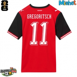 Itävalta Michael Gregoritsch #11 Kotipaita MM-kisat 2026 Lyhythihainen